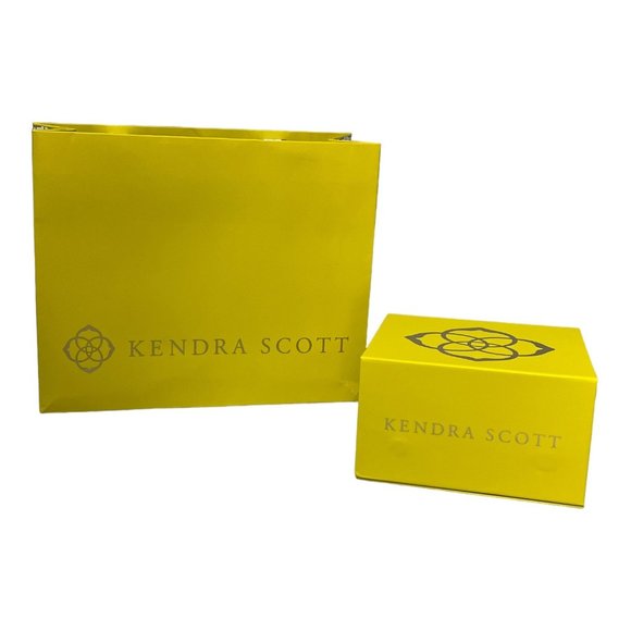Kendra Scott Gift Bag and Gift Box Set Yellow and Gold Logo - Picture 1 of 10